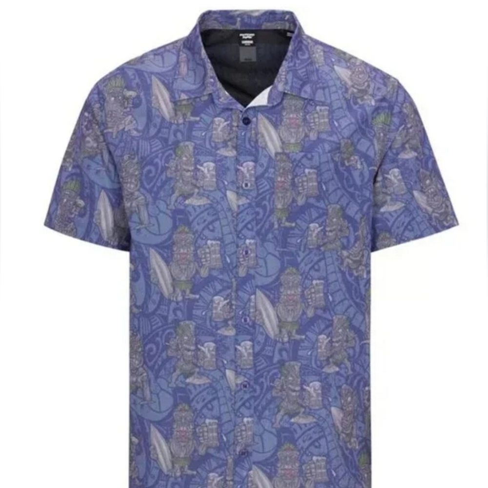 Psycho Tuna Tipsy Tiki Short Sleeve Button Up Shirt